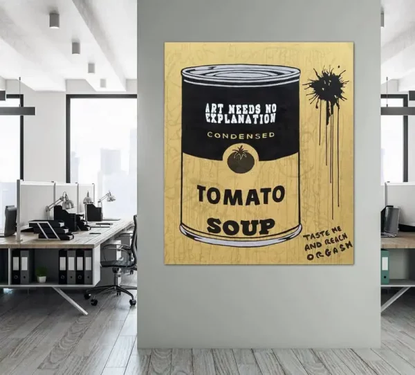 kunstwerk malerei popart tomato soup gold sascha dahl koeln3