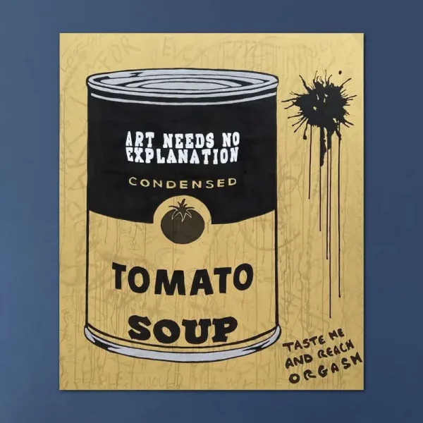 kunstwerk malerei popart tomato soup gold sascha dahl koeln4
