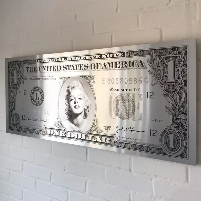 Popart Malerei mit dem Thema Geld im Galerie-Atelier von Künstler Sascha Dahl Köeln